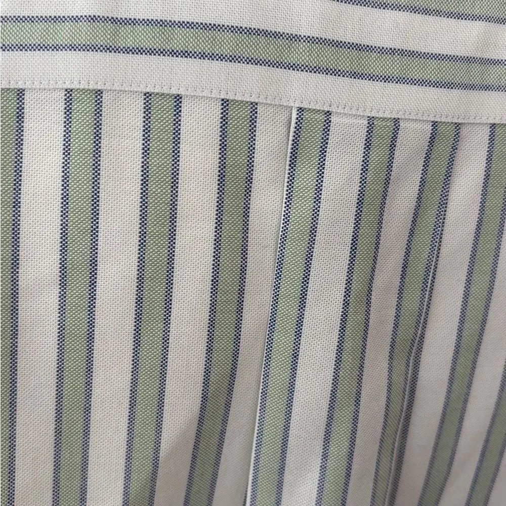 Brooks Brothers Striped Button front 100% Supima Cotton Shirt size XL.